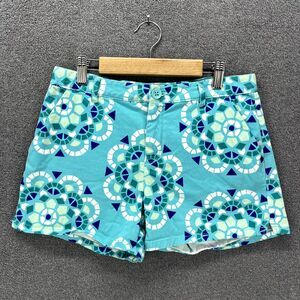 GapKids Shorts Girls Junior 16 Blue Geometric chino beach‎ park adjustable